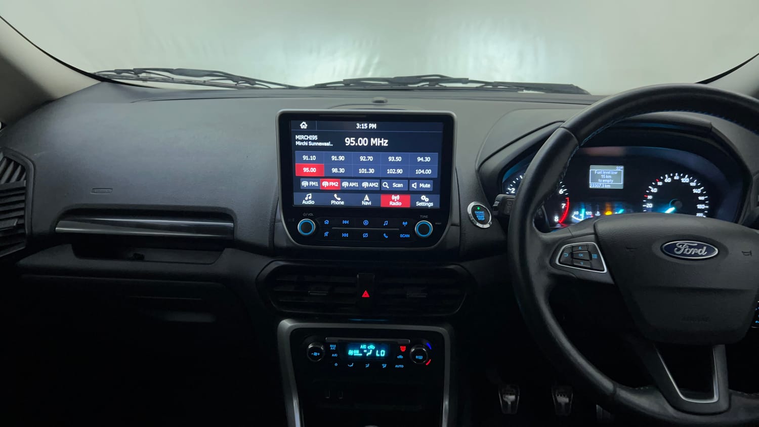 Used 2018 Ford EcoSport Titanium 1.5L Ti-VCT Petrol Manual interior MUSIC SYSTEM & AC CONTROL VIEW