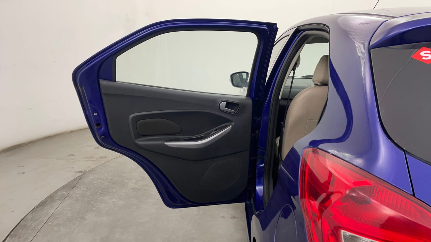 Used 2016 Ford Figo Titanium 1.2 Ti-VCT Petrol Manual interior LEFT REAR DOOR OPEN VIEW