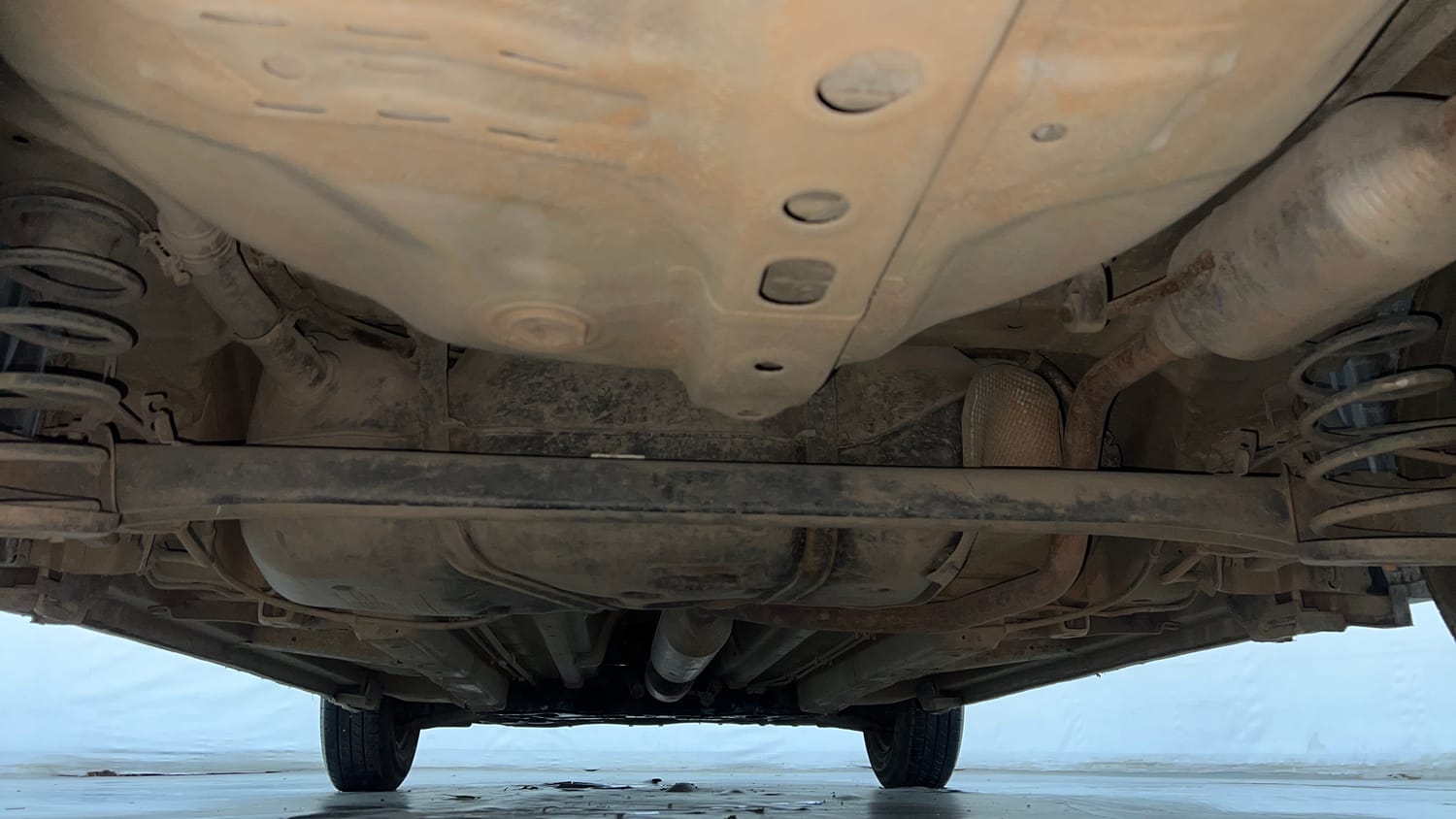 Used 2017 Maruti Suzuki Swift Dzire VXI Petrol Manual extra REAR UNDERBODY VIEW (TAKEN FROM REAR)