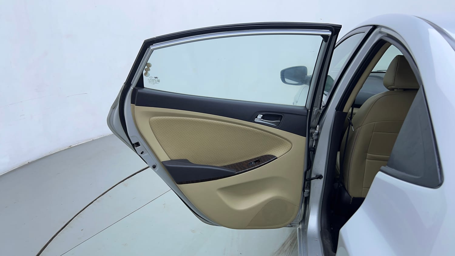 Used 2013 Hyundai Verna Fluidic 1.6 VTVT SX AT Petrol Automatic interior LEFT REAR DOOR OPEN VIEW