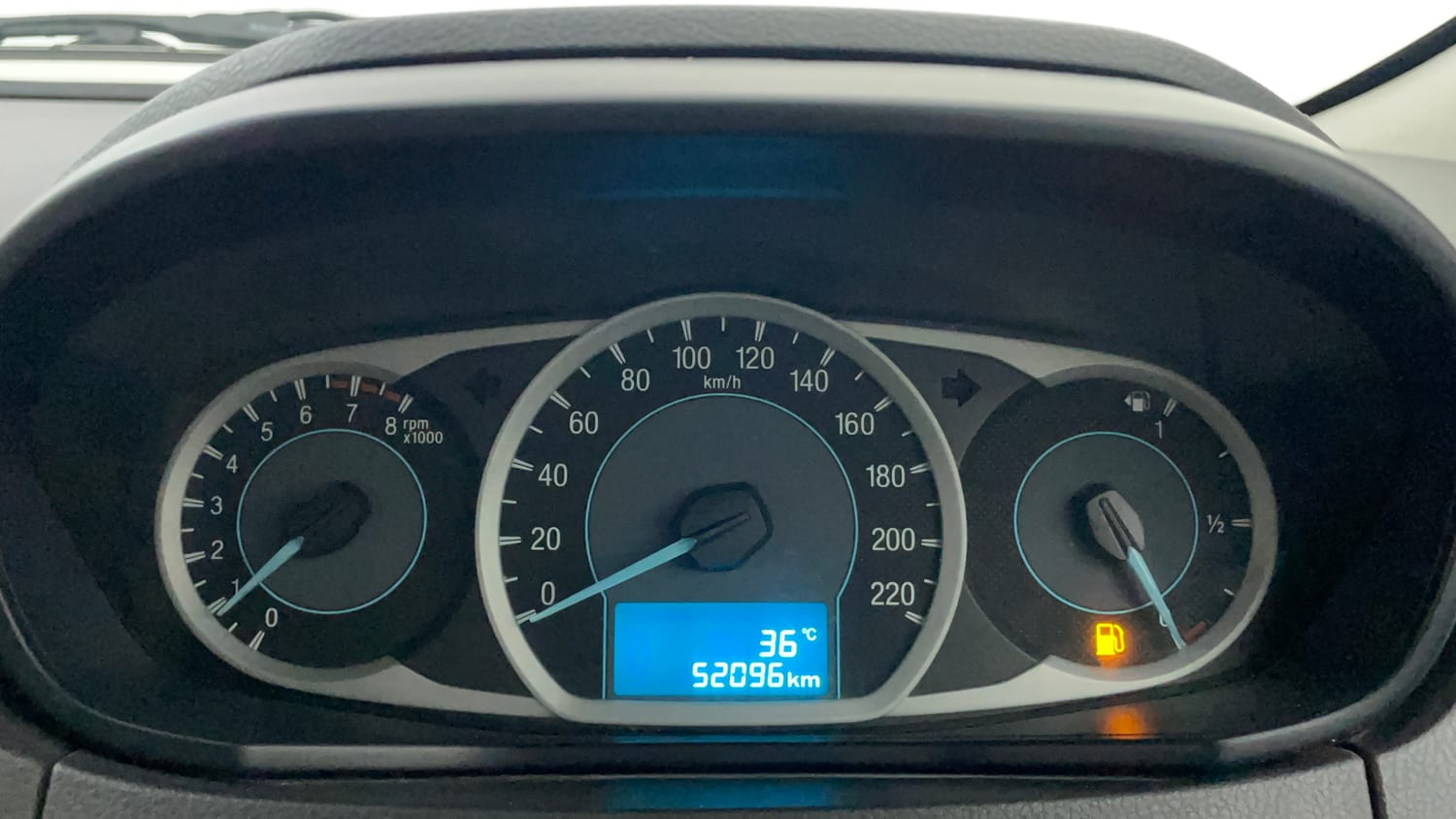Used 2016 Ford Figo Titanium 1.2 Ti-VCT Petrol Manual interior CLUSTERMETER VIEW