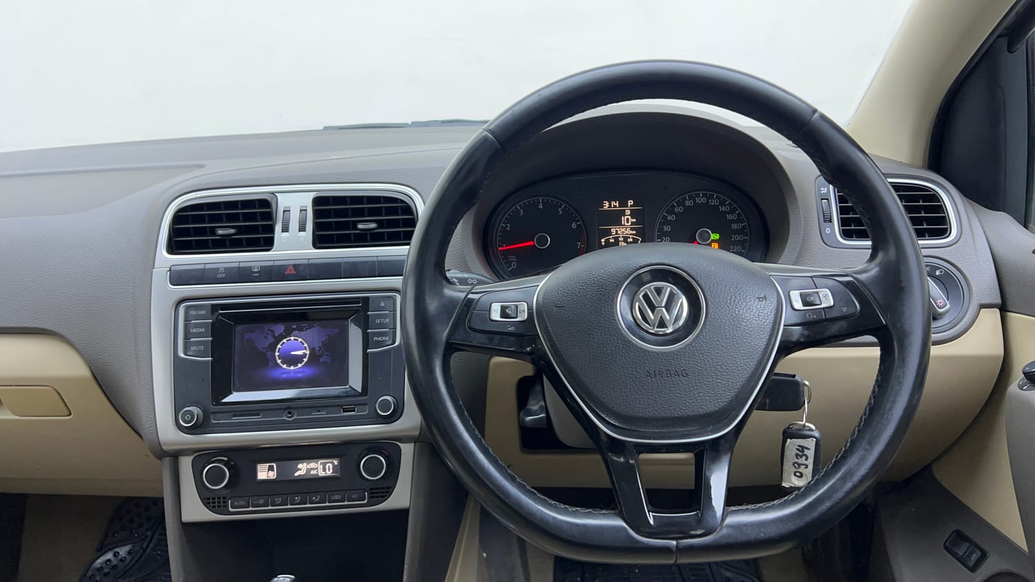 Used 2016 Volkswagen Vento Highline Petrol AT Petrol Automatic interior STEERING VIEW