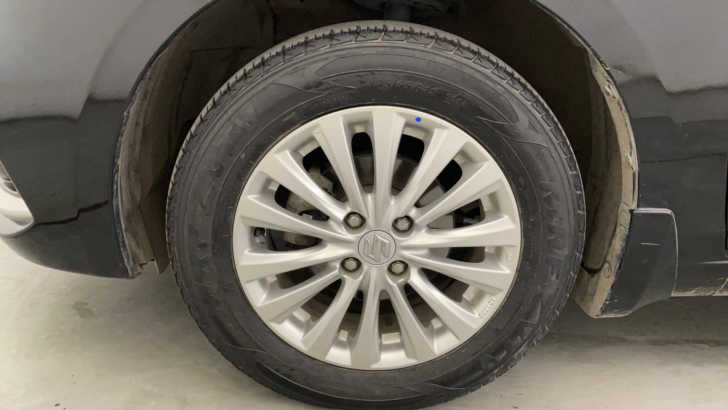 Used 2022 Maruti Suzuki Ciaz Zeta 1.5 Petrol Manual tyres LEFT FRONT TYRE RIM VIEW