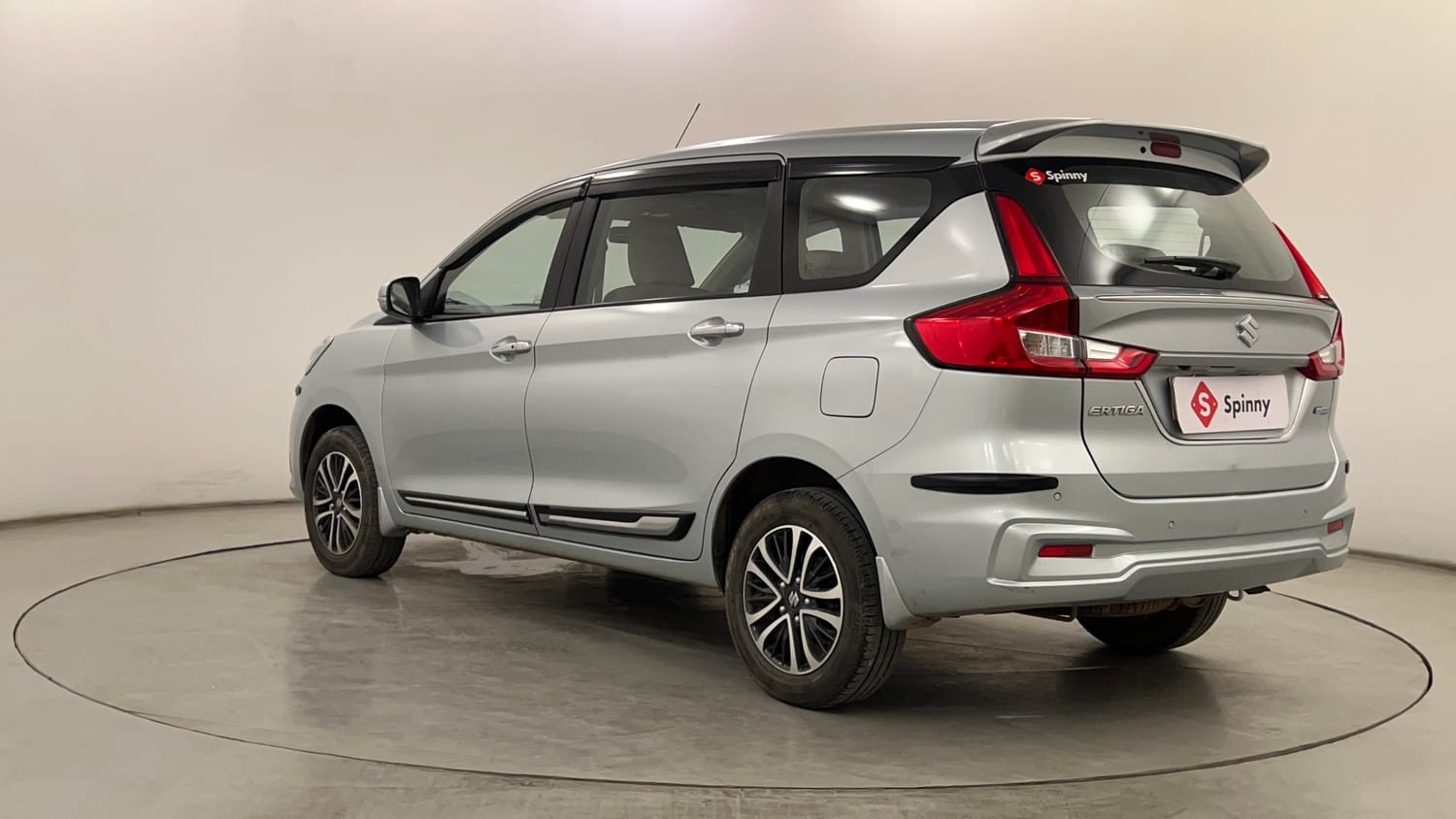 Used 2023 Maruti Suzuki Ertiga ZXi Plus Petrol Manual exterior LEFT REAR CORNER VIEW