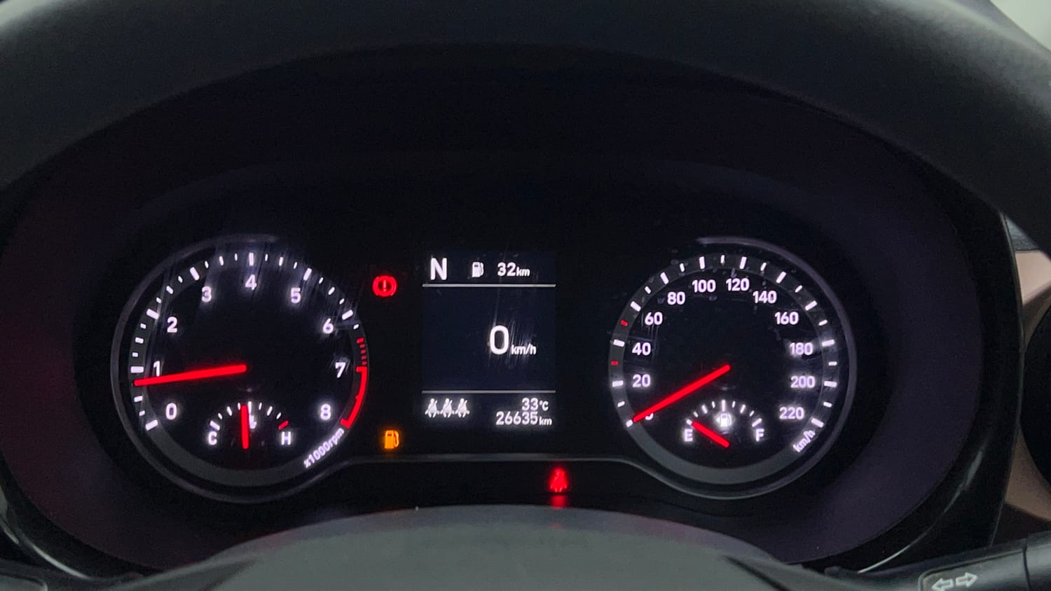 Used 2024 Hyundai Aura SX Plus 1.2 AMT Petrol Petrol Automatic interior CLUSTERMETER VIEW