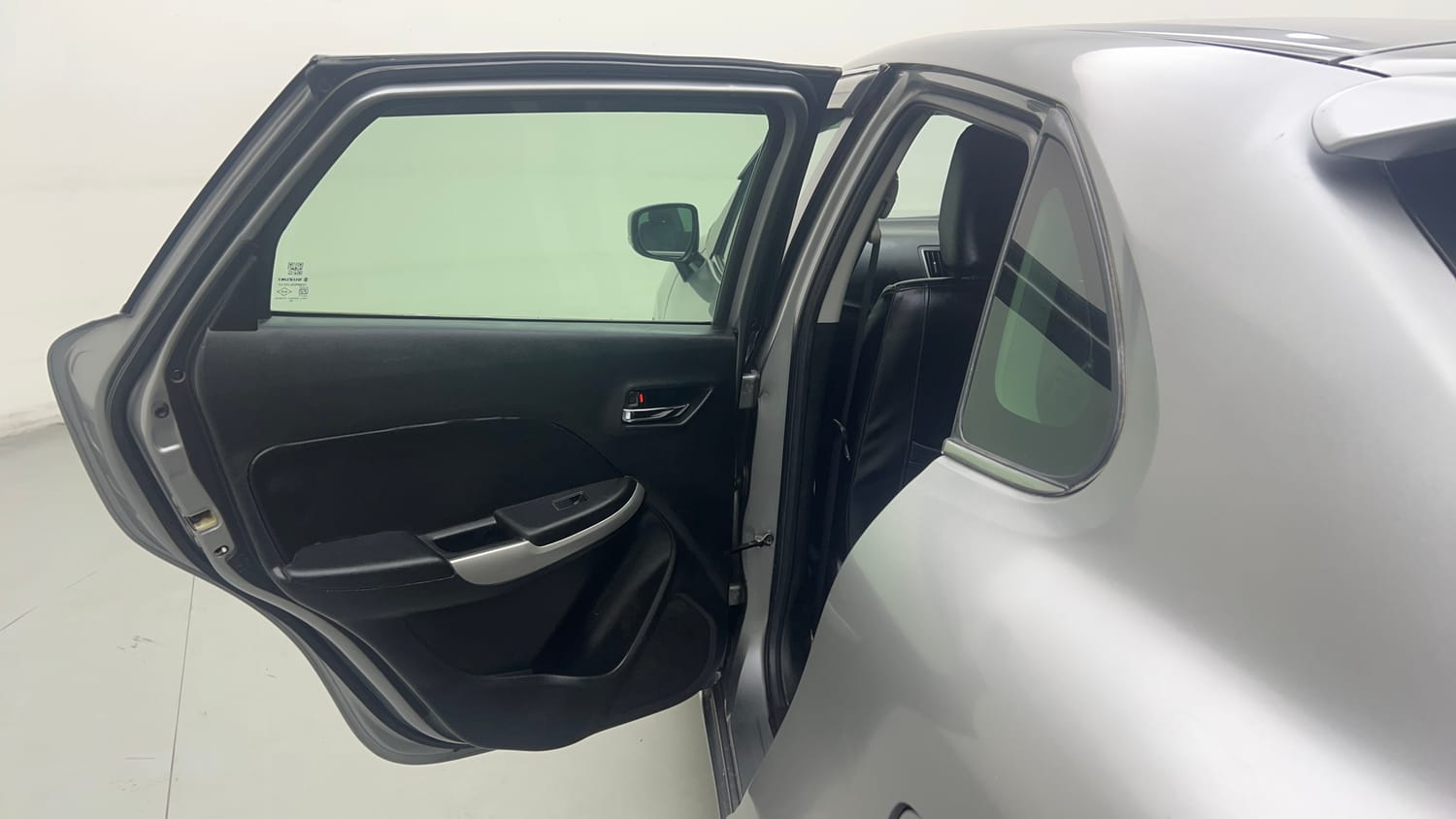 Used 2018 Maruti Suzuki Baleno Zeta 1.2 Petrol Manual interior LEFT REAR DOOR OPEN VIEW