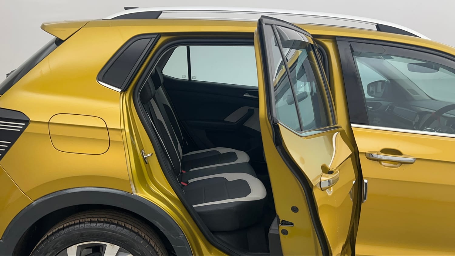 Used 2022 Volkswagen Taigun Topline 1.0 TSI MT Petrol Manual interior RIGHT SIDE REAR DOOR CABIN VIEW
