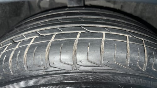 Used 2024 Tata Nexon Creative Plus 1.2 Revotron Petrol 7DCA Petrol Automatic tyres RIGHT FRONT TYRE TREAD VIEW