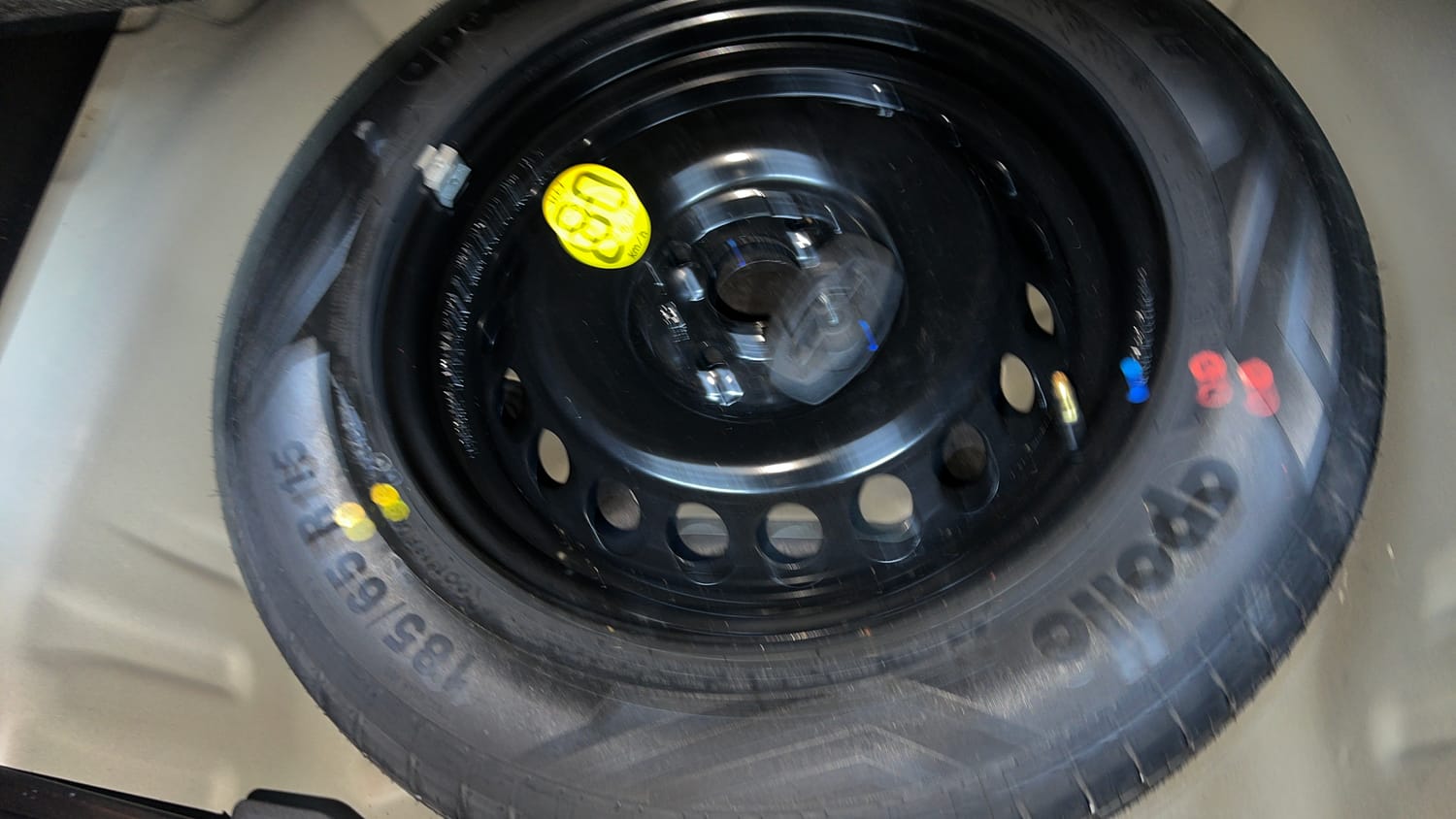Used 2024 Maruti Suzuki Baleno Alpha AGS Petrol Automatic tyres SPARE TYRE VIEW