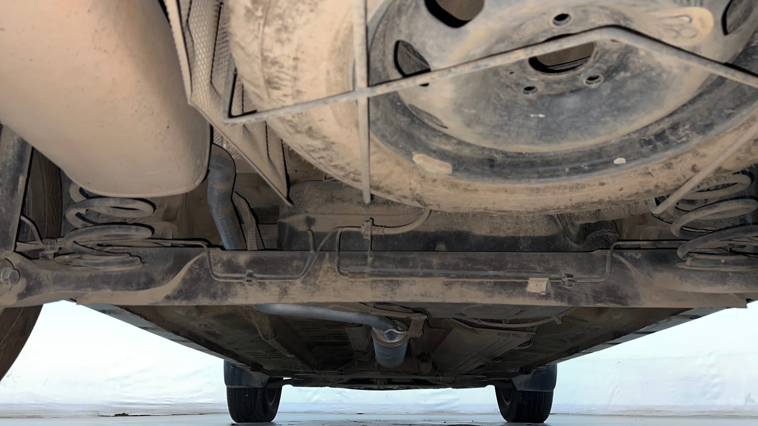 Used 2021 Renault Duster RXZ 1.3 Turbo Petrol CVT Petrol Automatic extra REAR UNDERBODY VIEW (TAKEN FROM REAR)