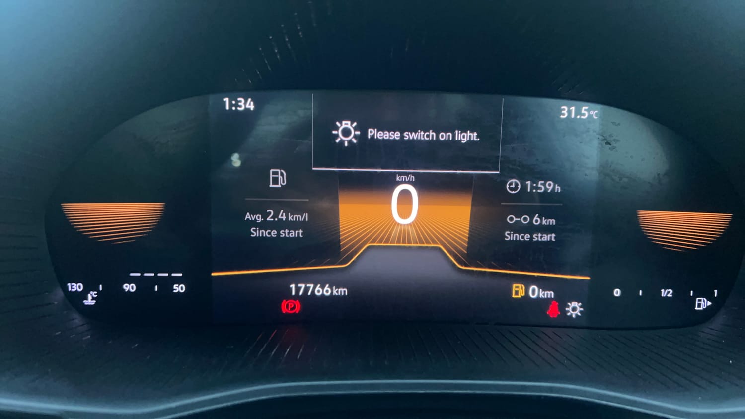Used 2023 Skoda Slavia Style 1.0L TSI MT Petrol Manual interior CLUSTERMETER VIEW