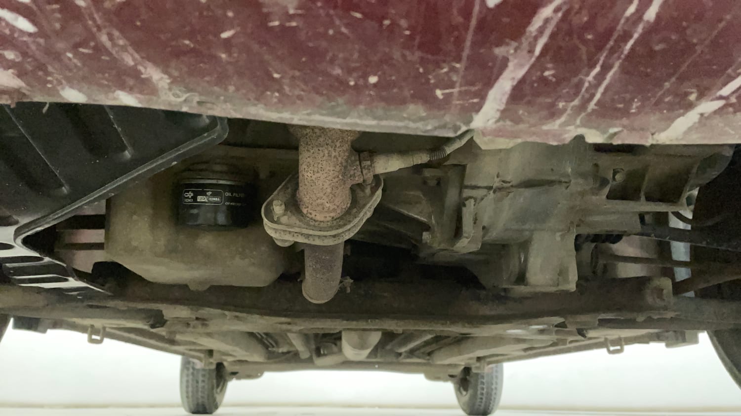 Used 2013 Maruti Suzuki Ritz Vxi BS-IV Petrol Manual extra FRONT LEFT UNDERBODY VIEW