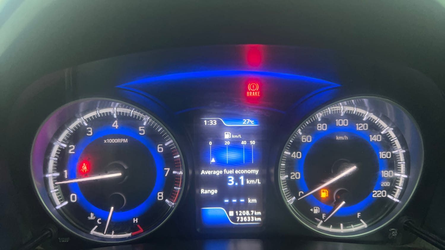 Used 2018 Maruti Suzuki Baleno Zeta 1.2 Petrol Manual interior CLUSTERMETER VIEW