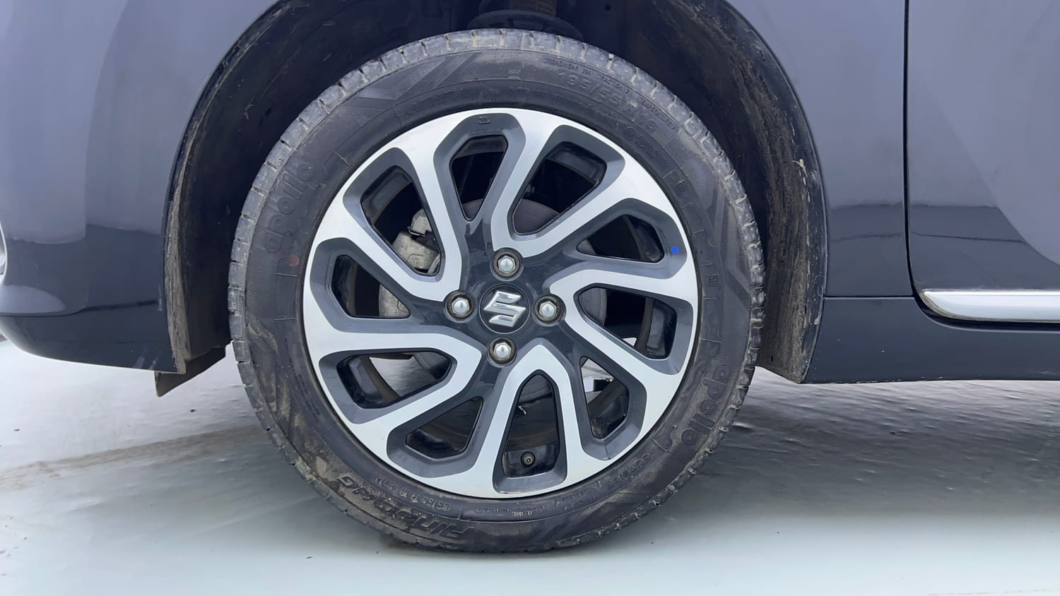 Used 2024 Maruti Suzuki Baleno Alpha AGS Petrol Automatic tyres LEFT FRONT TYRE RIM VIEW