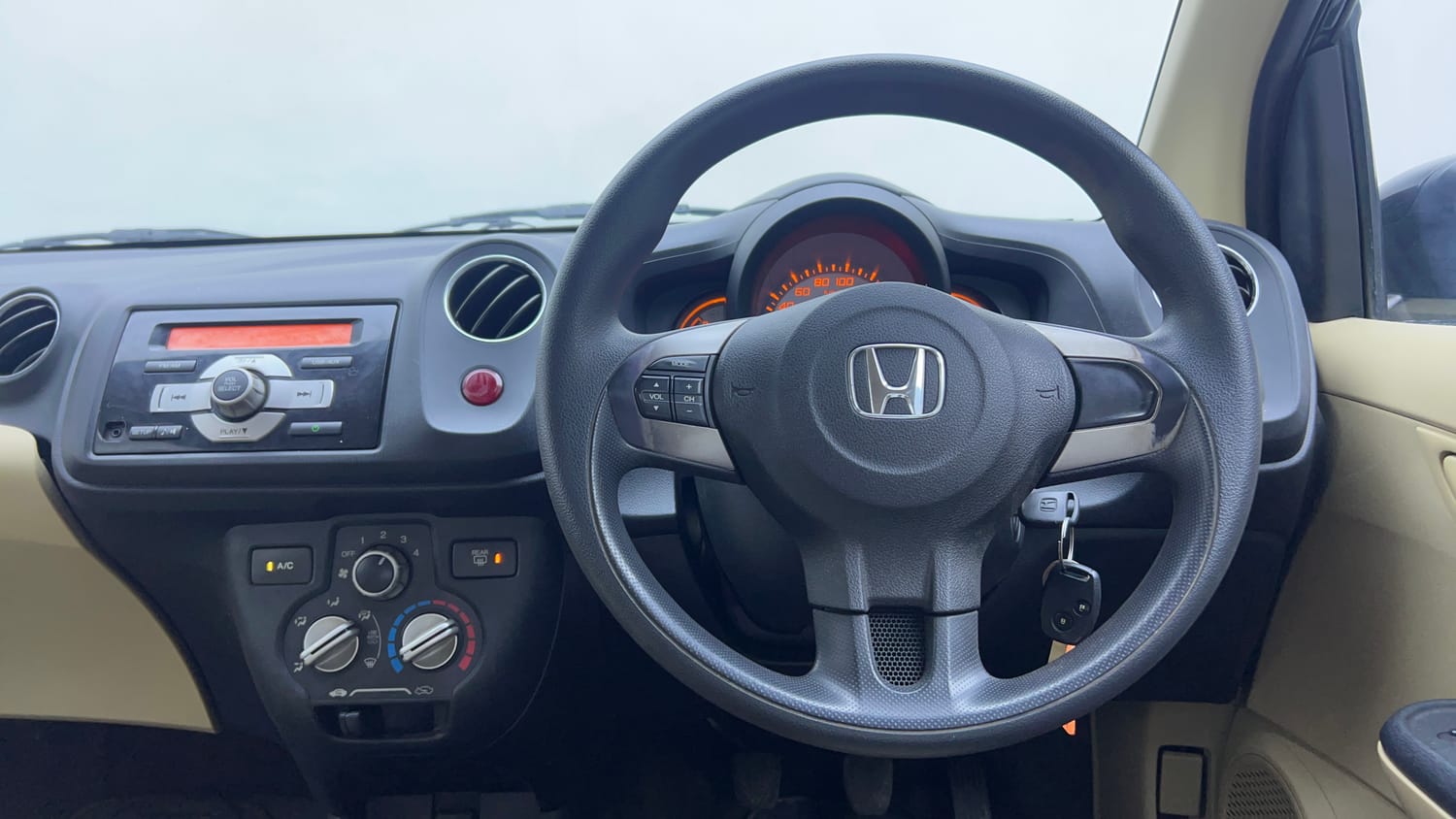 Used 2014 Honda Brio S MT Petrol Manual interior STEERING VIEW