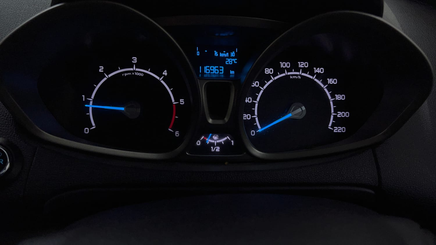 Used 2016 Ford EcoSport Titanium 1.5L TDCi Diesel Manual interior CLUSTERMETER VIEW