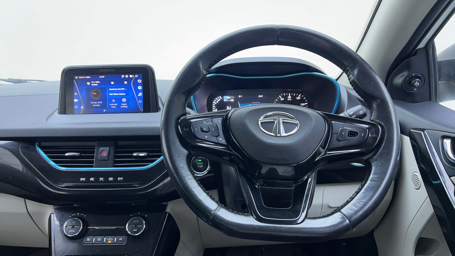 Used 2021 Tata Nexon EV XZ Plus Electric Automatic interior STEERING VIEW