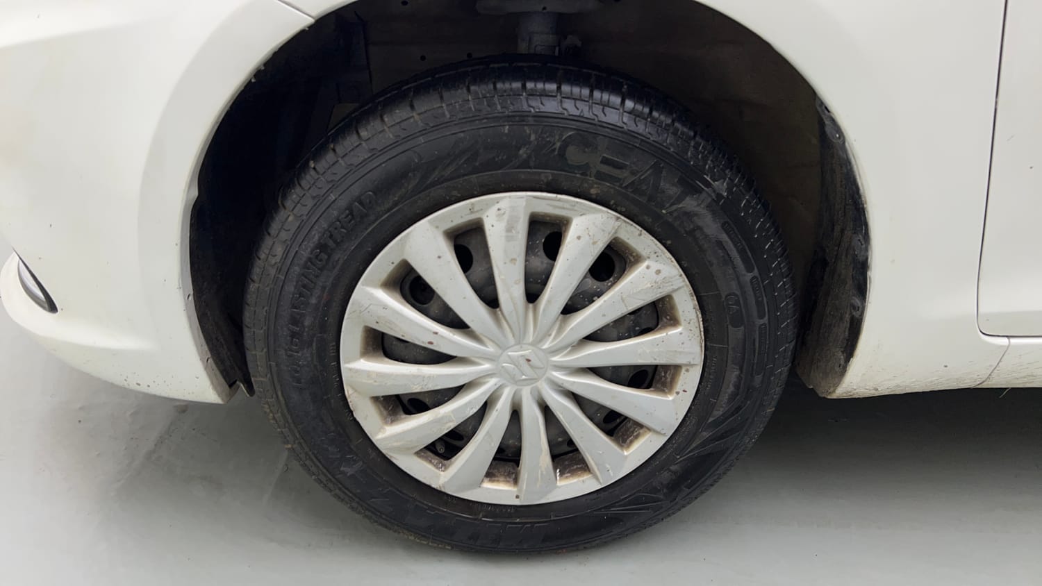 Used 2017 Maruti Suzuki Swift Dzire VXI Petrol Manual tyres LEFT FRONT TYRE RIM VIEW
