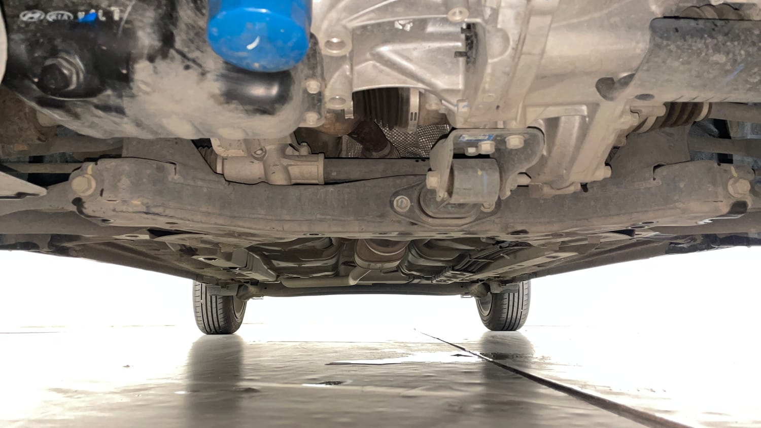 Used 2026 Hyundai Exter 1.2 Kappa Petrol AMT HX 3 Petrol Automatic extra FRONT LEFT UNDERBODY VIEW
