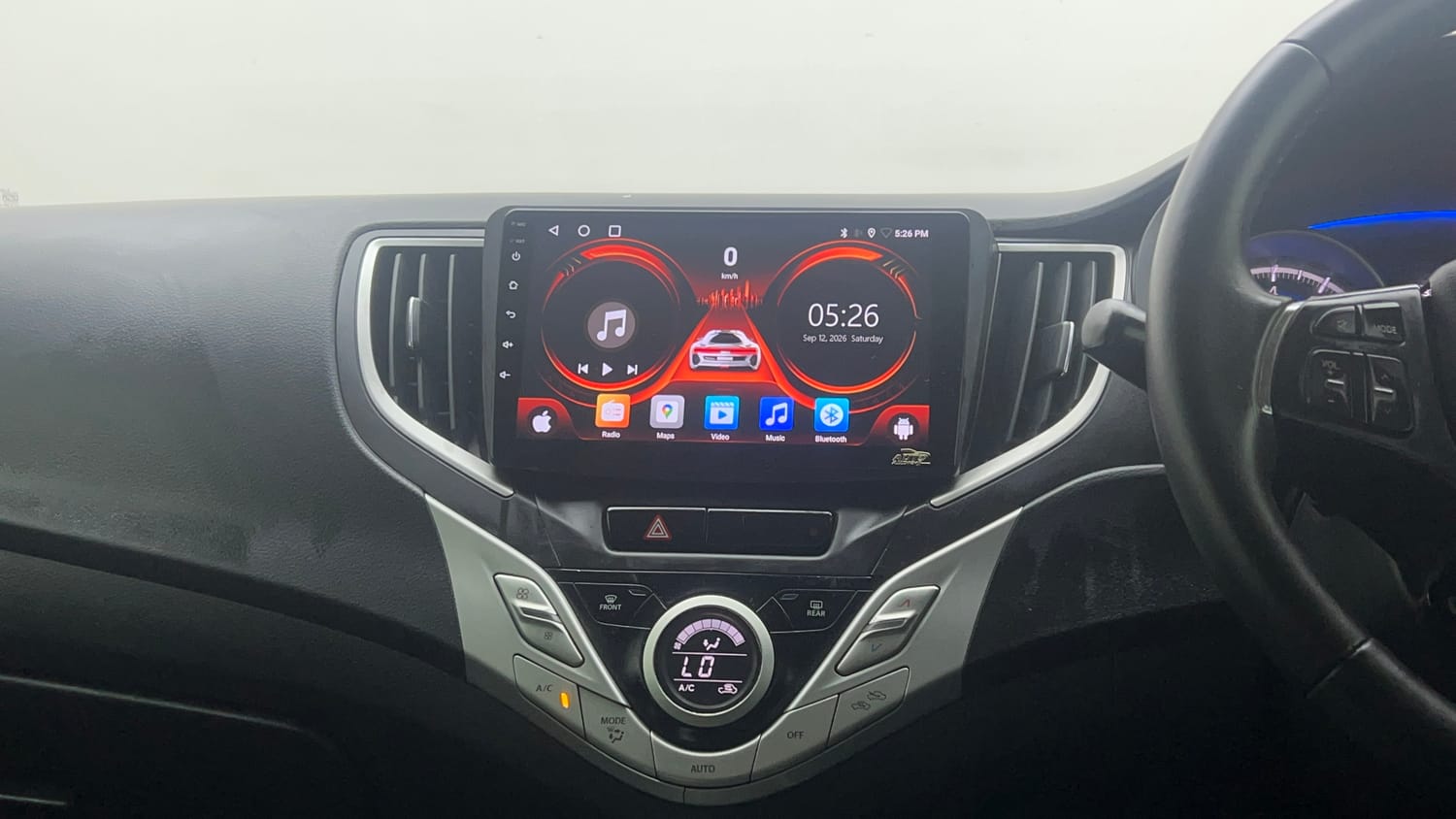 Used 2018 Maruti Suzuki Baleno Zeta 1.2 Petrol Manual interior MUSIC SYSTEM & AC CONTROL VIEW