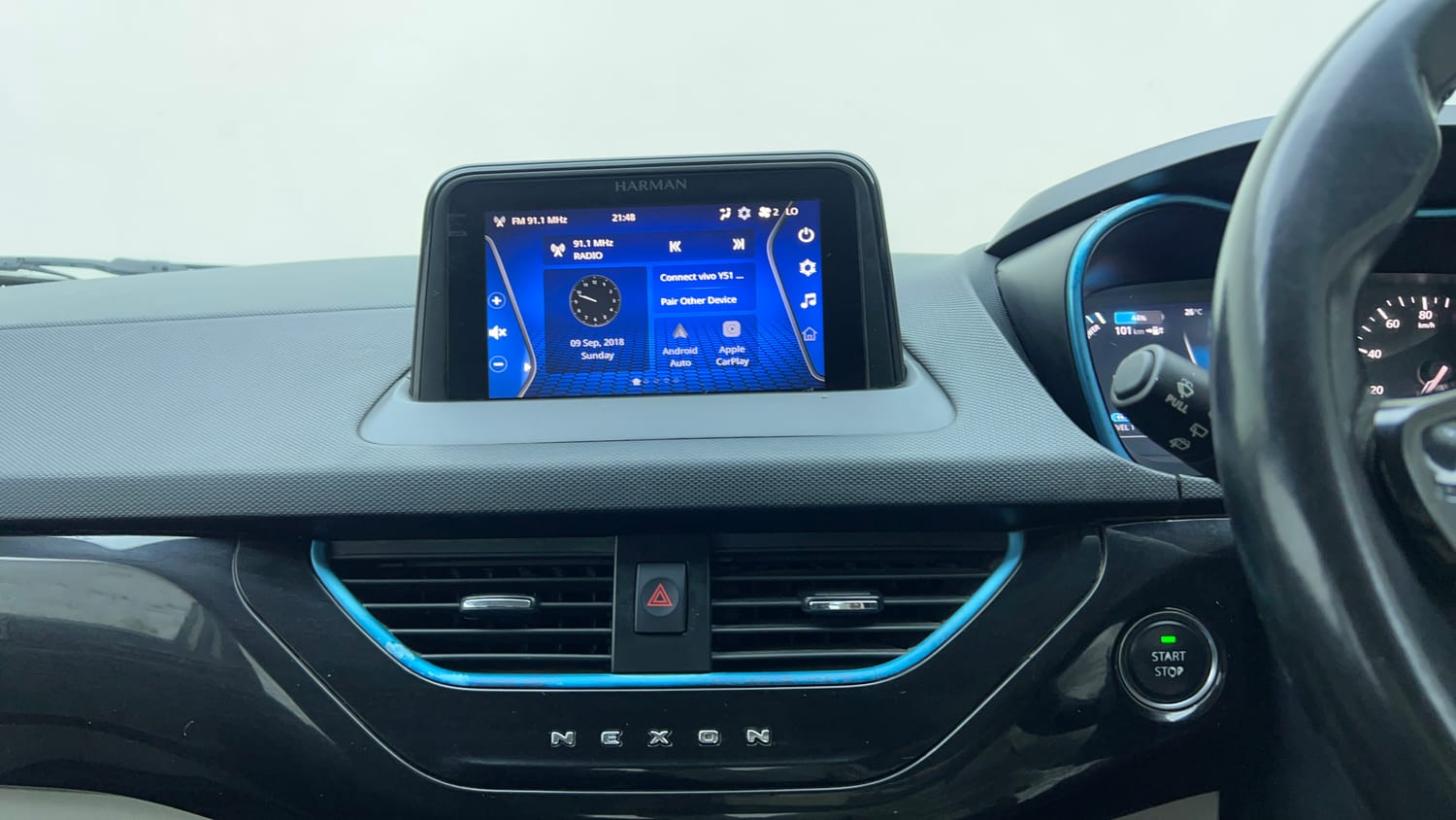 Used 2021 Tata Nexon EV XZ Plus Electric Automatic top_features Touch screen infotainment system