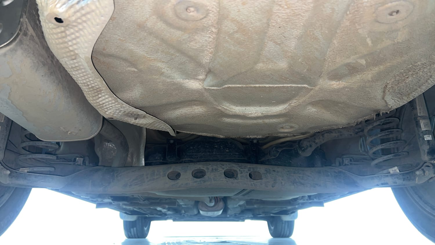Used 2023 Skoda Slavia Style 1.0L TSI MT Petrol Manual extra REAR UNDERBODY VIEW (TAKEN FROM REAR)