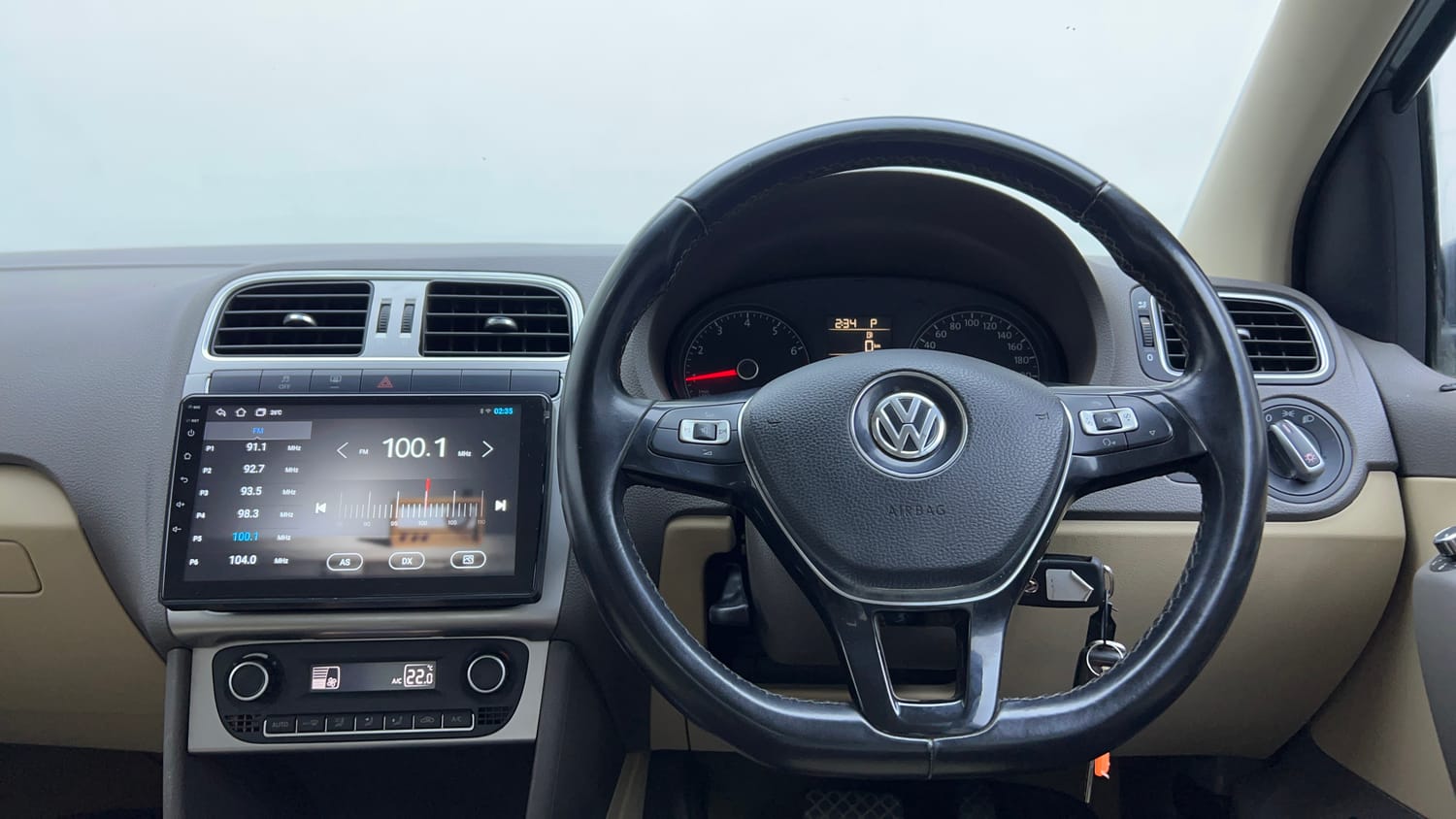 Used 2016 Volkswagen Vento Highline Petrol AT Petrol Automatic interior STEERING VIEW