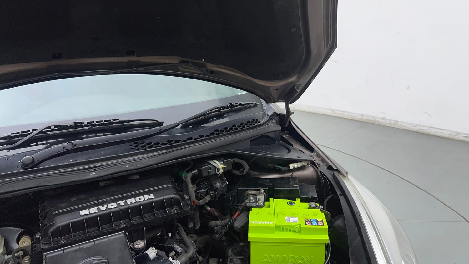 Used 2017 Tata Tiago Revotron XT Petrol Manual engine ENGINE LEFT SIDE HINGE & APRON VIEW