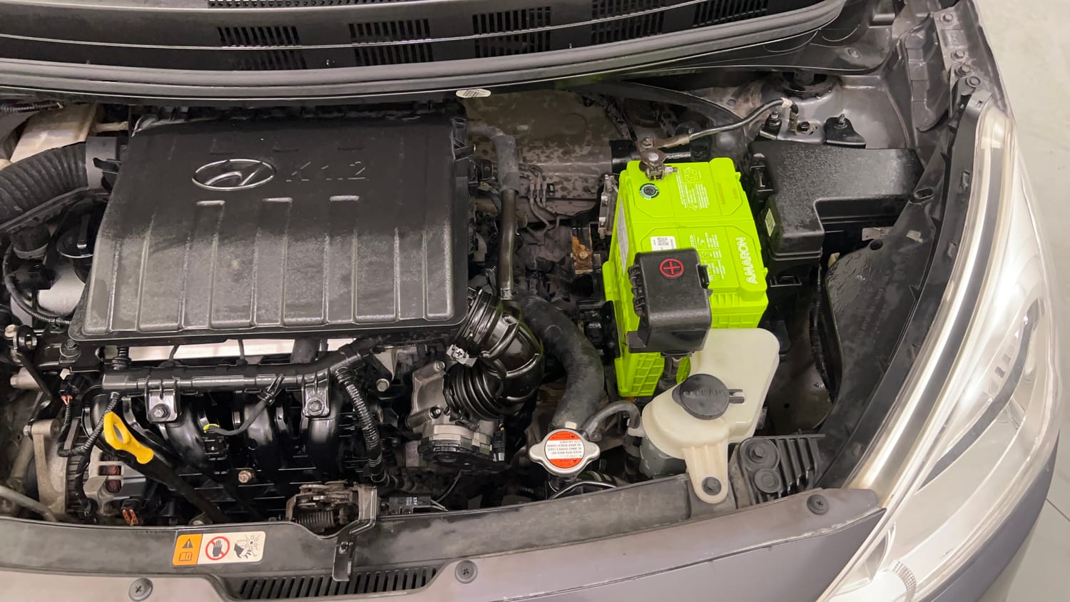 Used 2014 Hyundai Grand i10 Magna 1.2 Kappa VTVT Petrol Manual engine ENGINE LEFT SIDE VIEW
