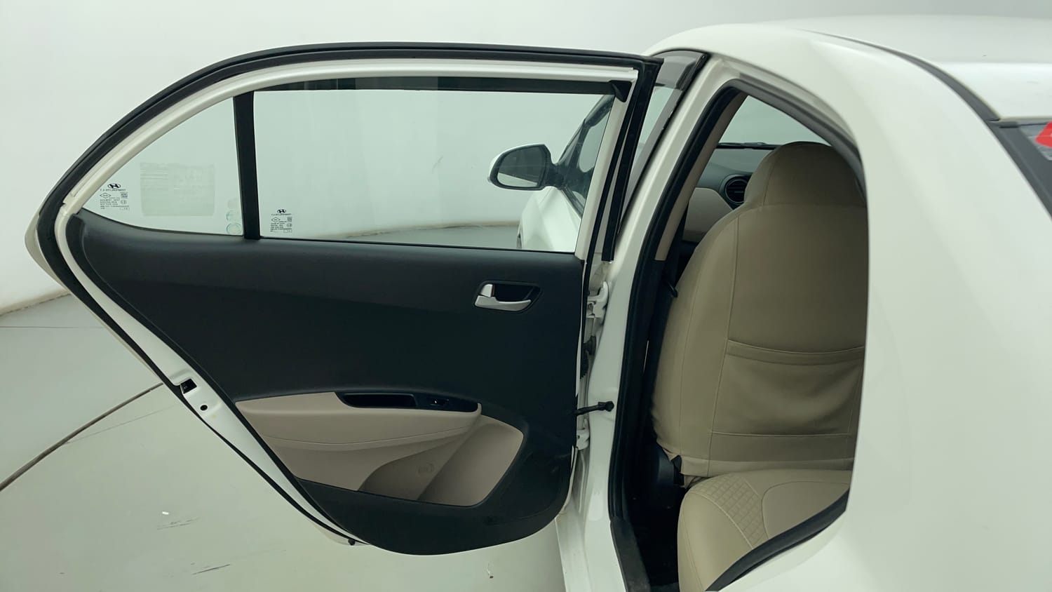 Used 2016 Hyundai Xcent S 1.2 Petrol Manual interior LEFT REAR DOOR OPEN VIEW