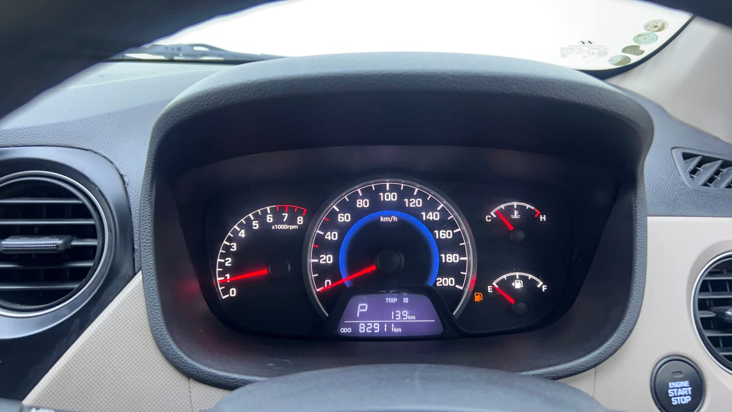 Used 2014 Hyundai Grand i10 Asta AT 1.2 Kappa VTVT Petrol Automatic interior CLUSTERMETER VIEW