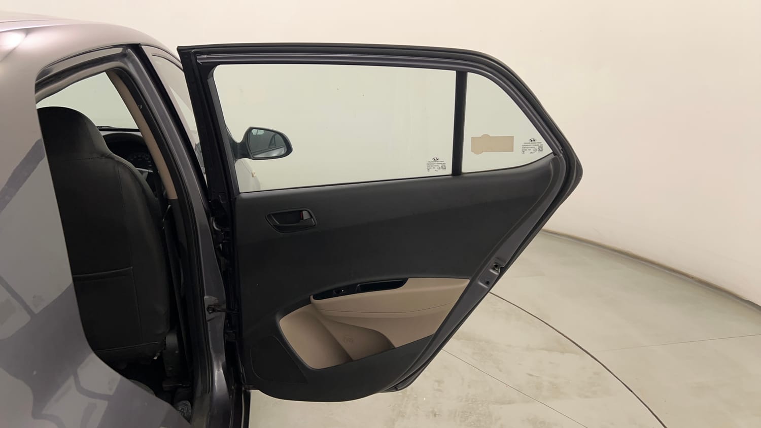 Used 2014 Hyundai Grand i10 Magna 1.2 Kappa VTVT Petrol Manual interior RIGHT REAR DOOR OPEN VIEW