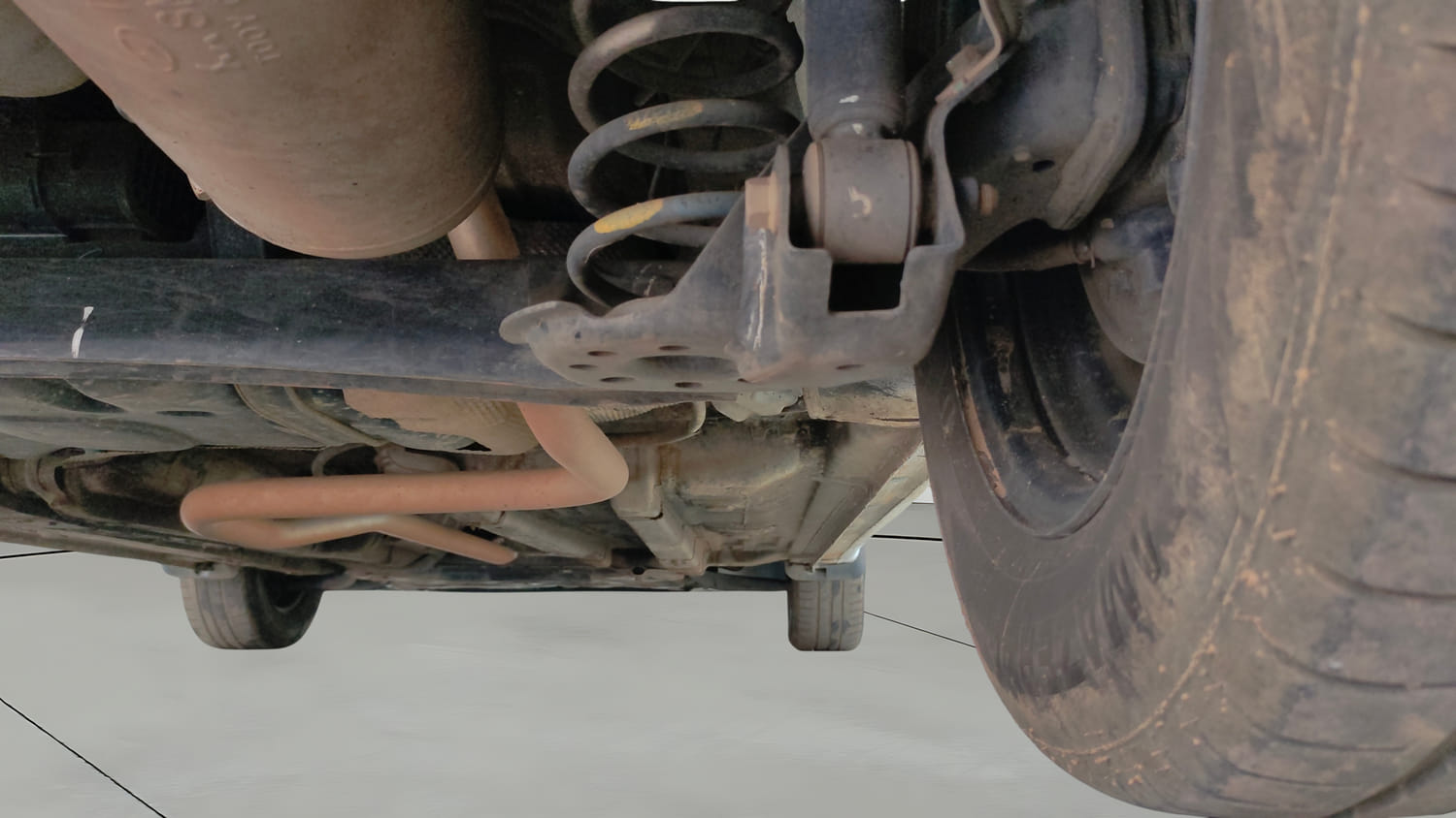 Used 2019 Hyundai Elite i20 Magna Plus 1.2 Petrol Manual extra REAR RIGHT UNDERBODY VIEW