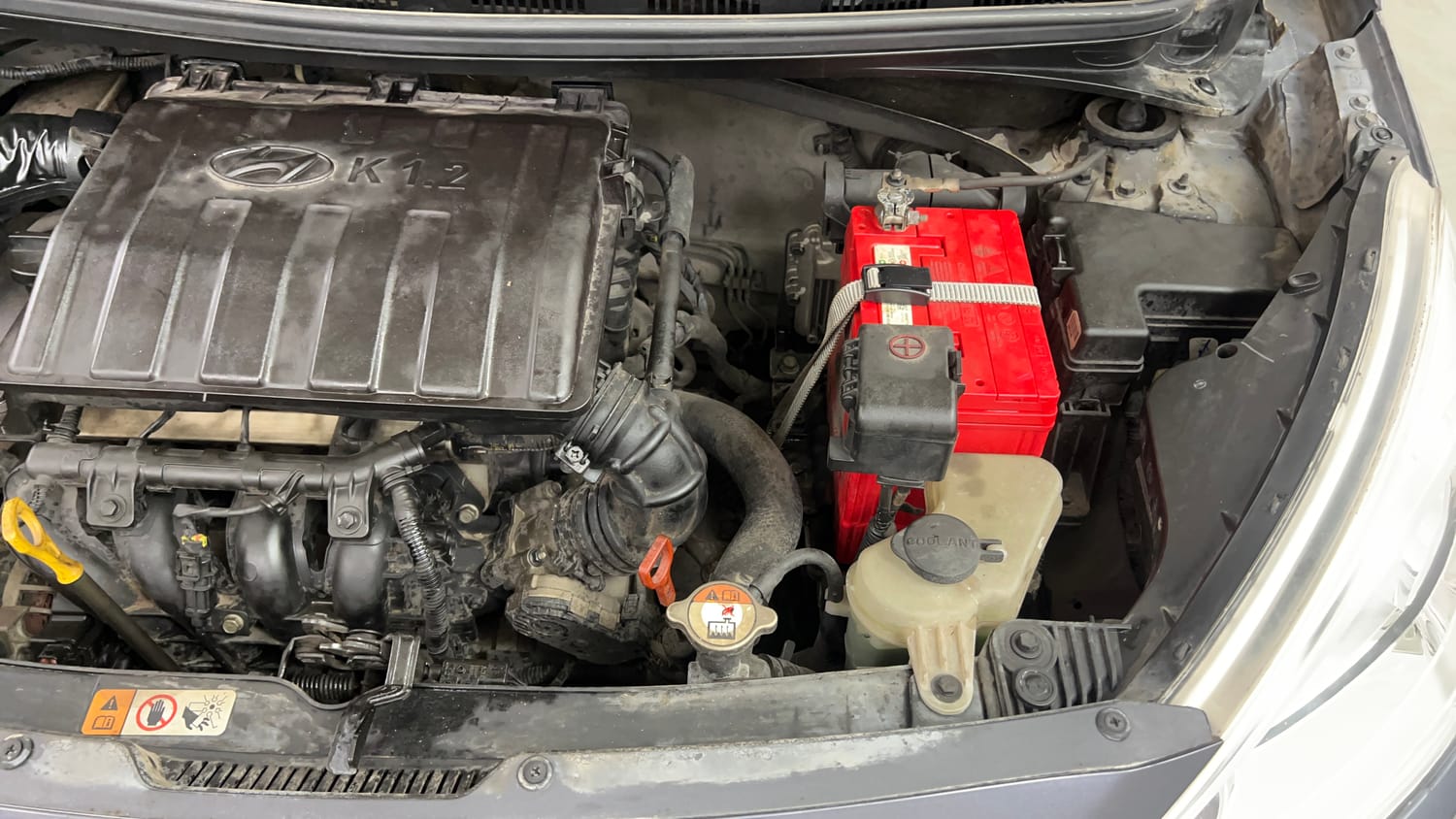 Used 2014 Hyundai Grand i10 Asta AT 1.2 Kappa VTVT Petrol Automatic engine ENGINE LEFT SIDE VIEW