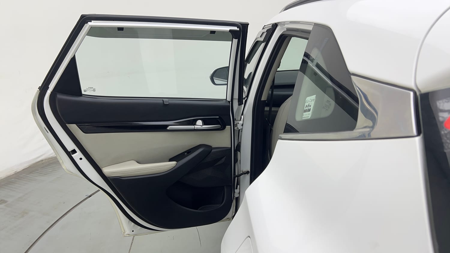 Used 2021 kia Seltos HTX 1.5 IVT Petrol Automatic interior LEFT REAR DOOR OPEN VIEW
