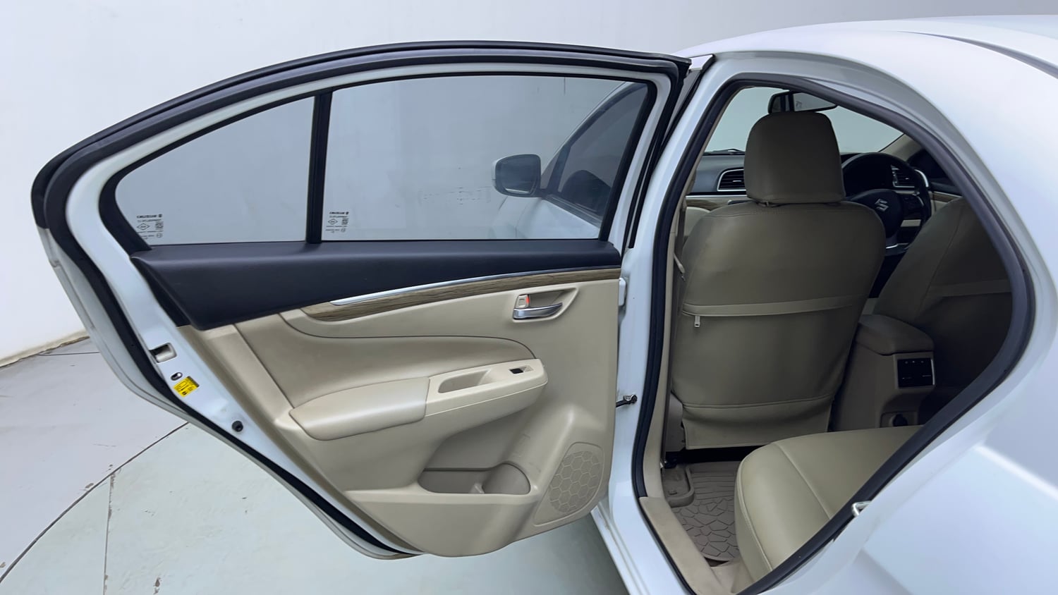Used 2019 Maruti Suzuki Ciaz Alpha Hybrid 1.5 Petrol Manual interior LEFT REAR DOOR OPEN VIEW