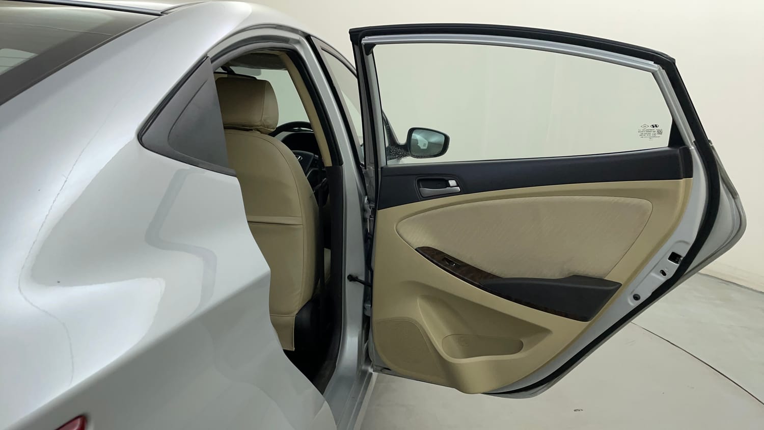 Used 2016 Hyundai Fluidic Verna 4S 1.6 VTVT SX Petrol Manual interior RIGHT REAR DOOR OPEN VIEW