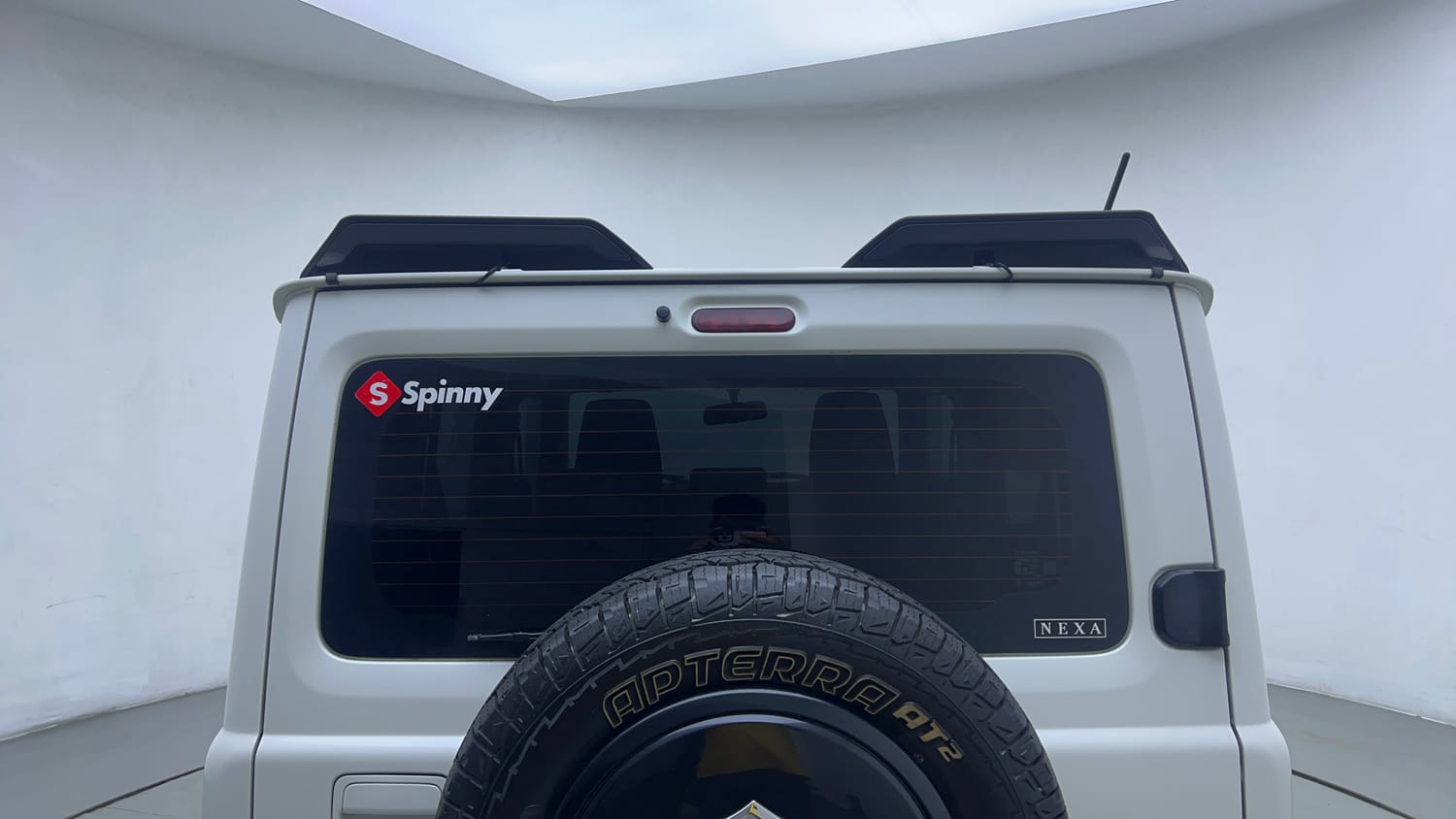 Used 2023 Maruti Suzuki Jimny Alpha AT Petrol Automatic exterior BACK WINDSHIELD VIEW