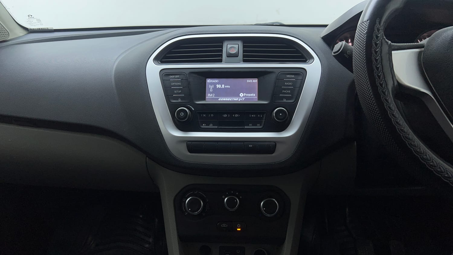 Used 2017 Tata Tiago Revotron XT Petrol Manual interior MUSIC SYSTEM & AC CONTROL VIEW
