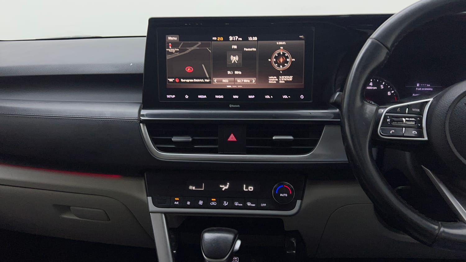 Used 2021 kia Seltos HTX 1.5 IVT Petrol Automatic interior MUSIC SYSTEM & AC CONTROL VIEW