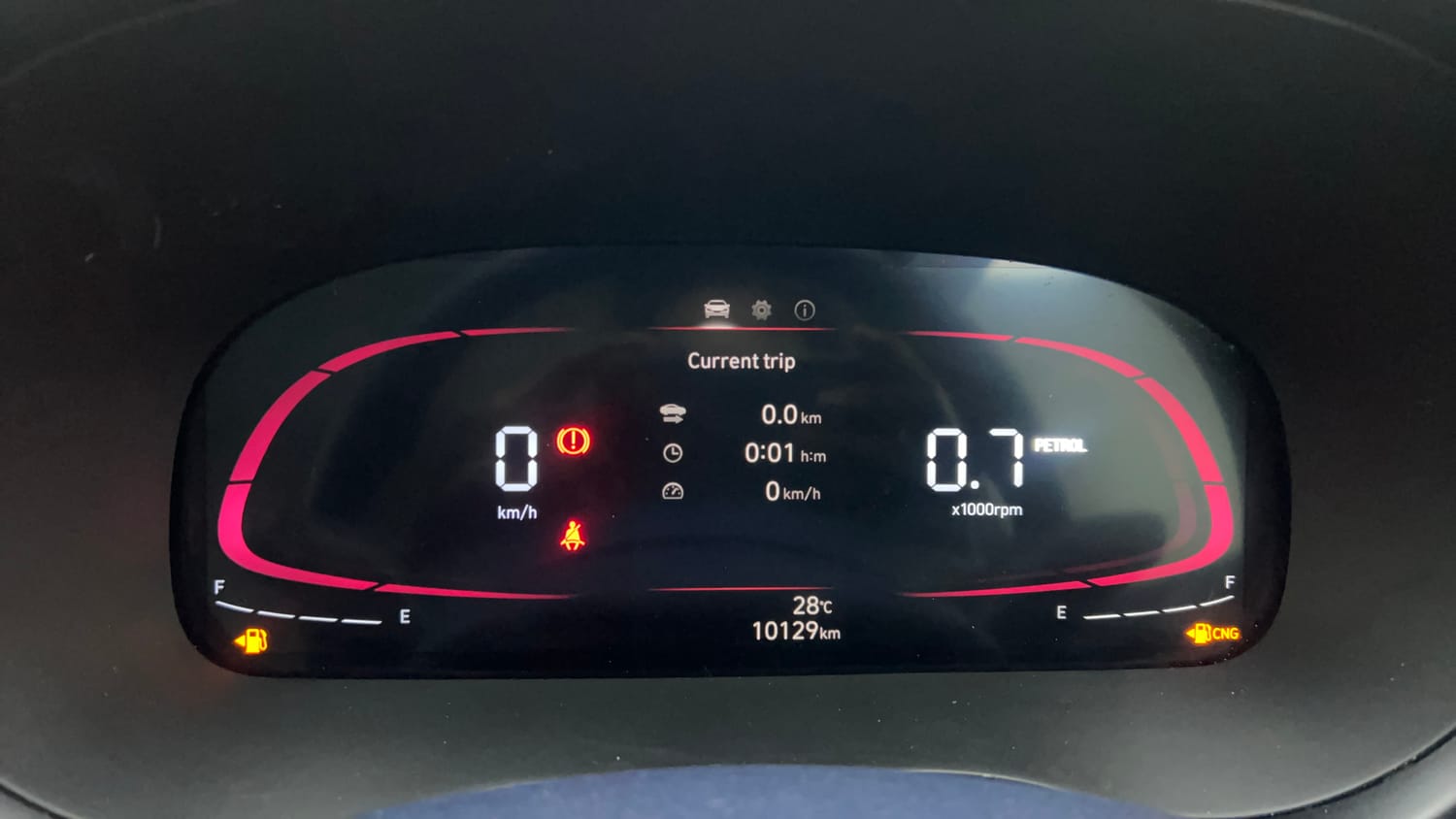 Used 2026 Hyundai Exter 1.2 Kappa Dual CNG MT HX 8 Cng Manual interior CLUSTERMETER VIEW