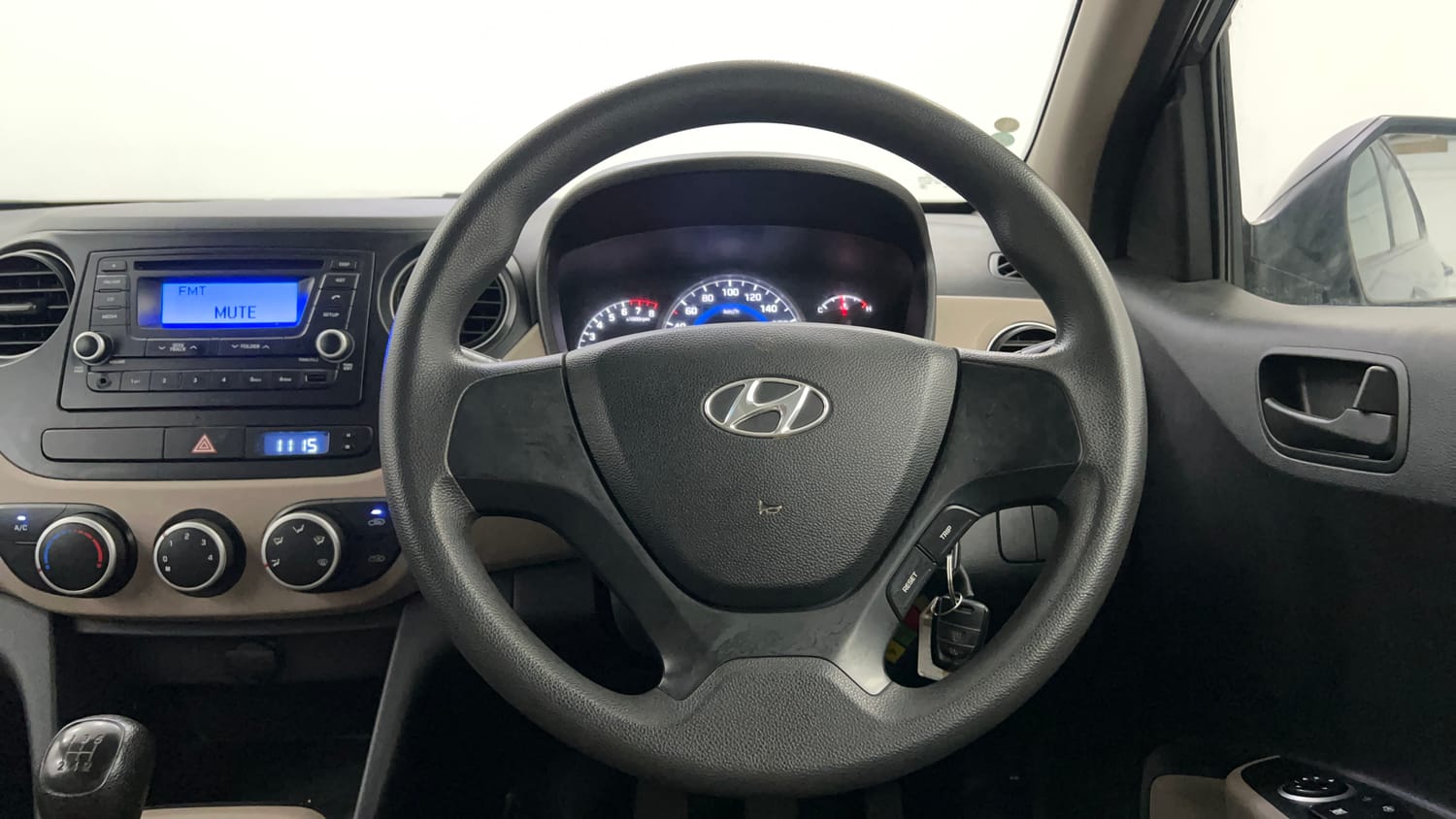 Used 2014 Hyundai Grand i10 Magna 1.2 Kappa VTVT Petrol Manual interior STEERING VIEW