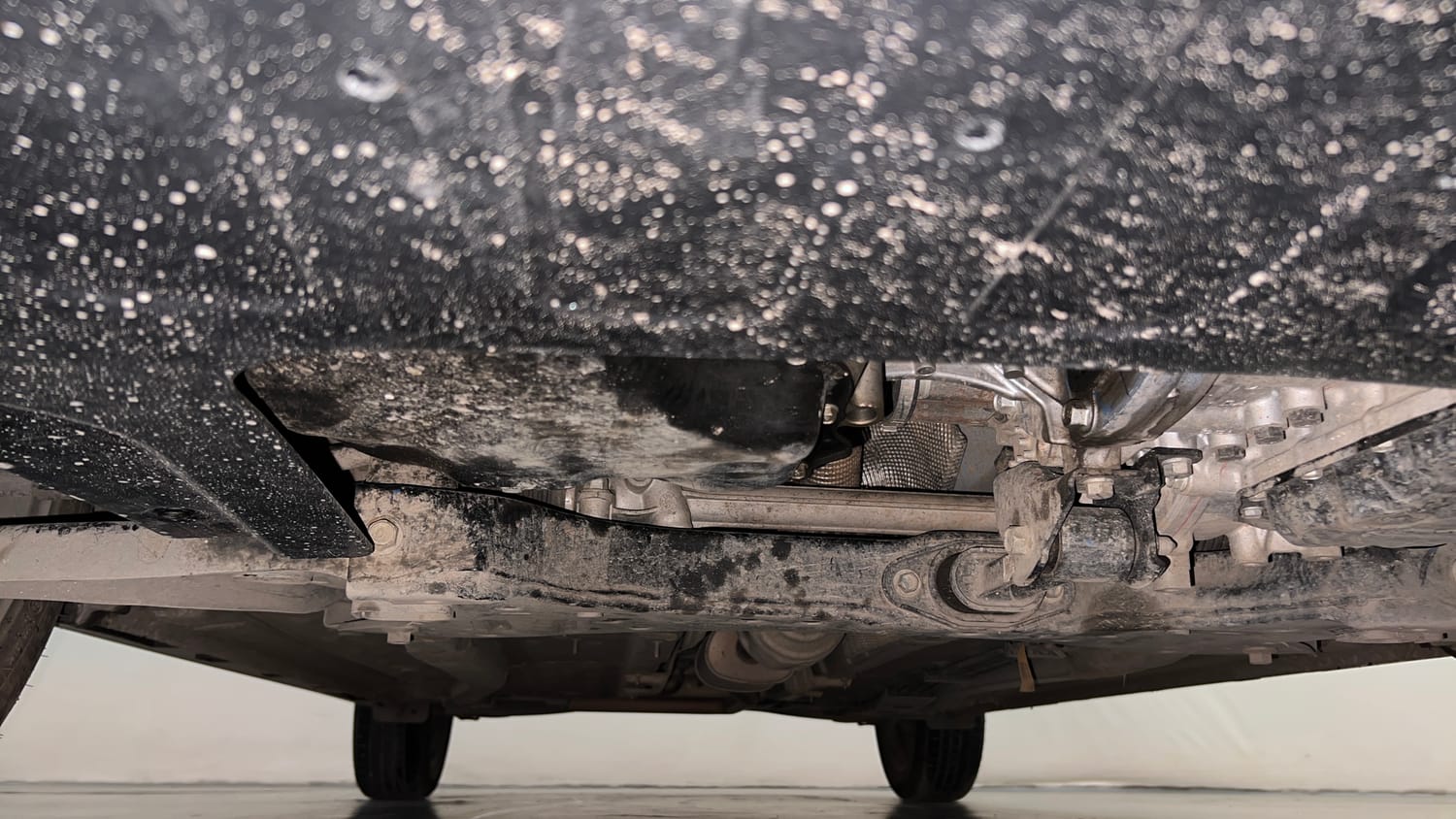 Used 2025 Hyundai New i20 Asta (O) 1.2 IVT Petrol Automatic extra FRONT LEFT UNDERBODY VIEW