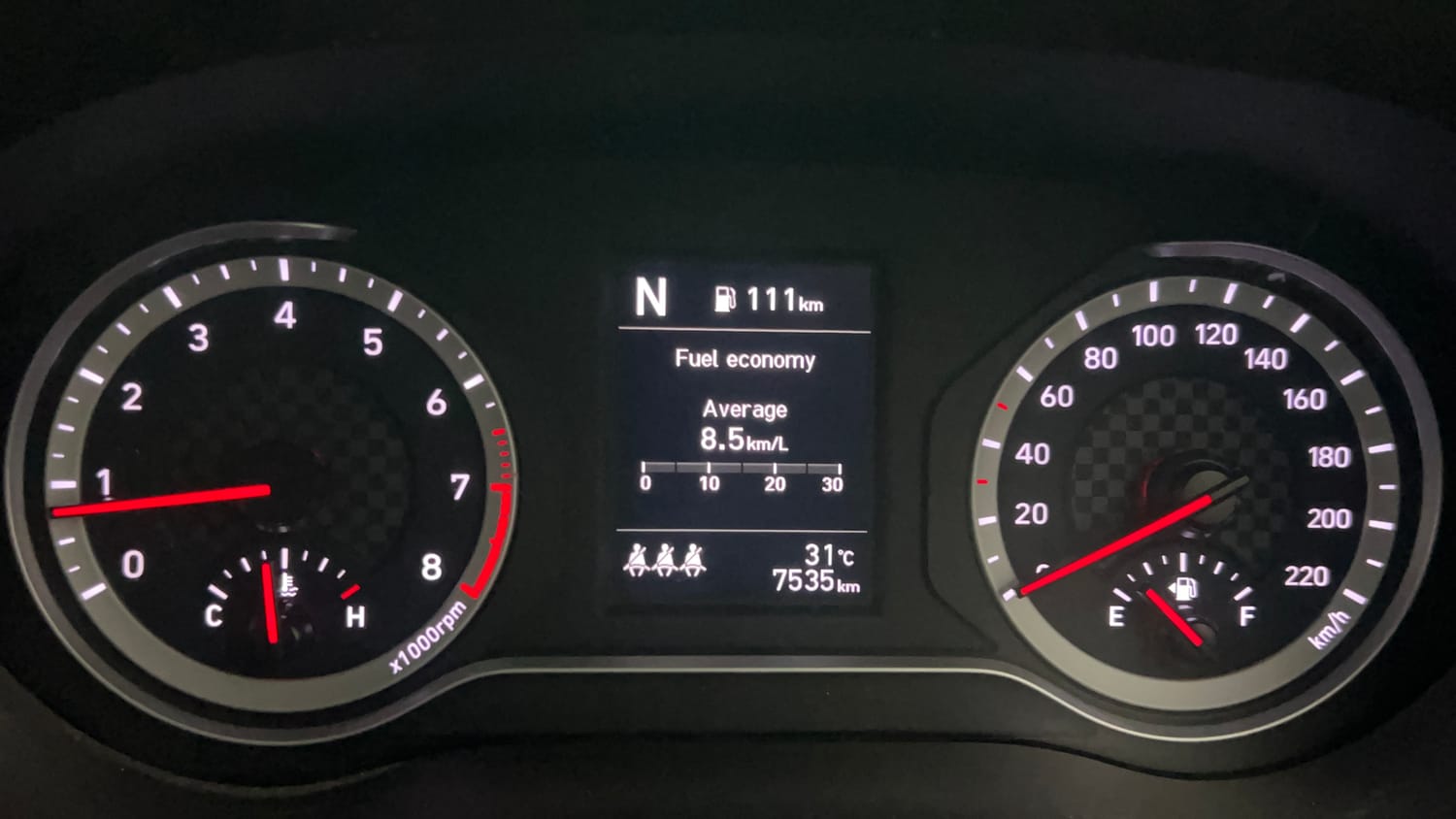 Used 2025 Hyundai Grand i10 Nios Asta 1.2 Kappa AMT Petrol Automatic interior CLUSTERMETER VIEW