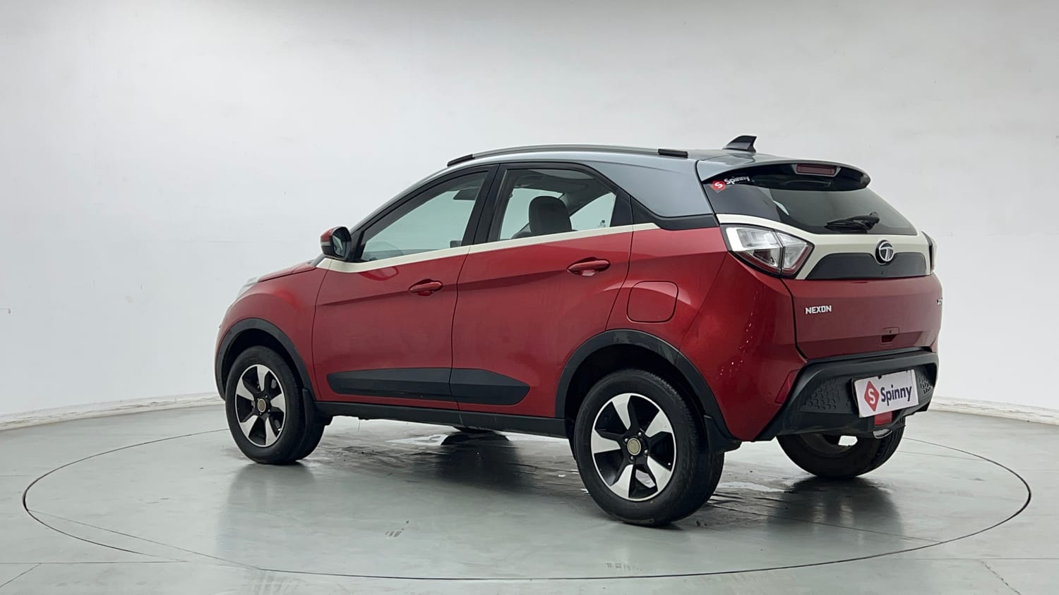 Used 2018 Tata Nexon XZA Plus Petrol Dual Tone Petrol Automatic exterior LEFT REAR CORNER VIEW