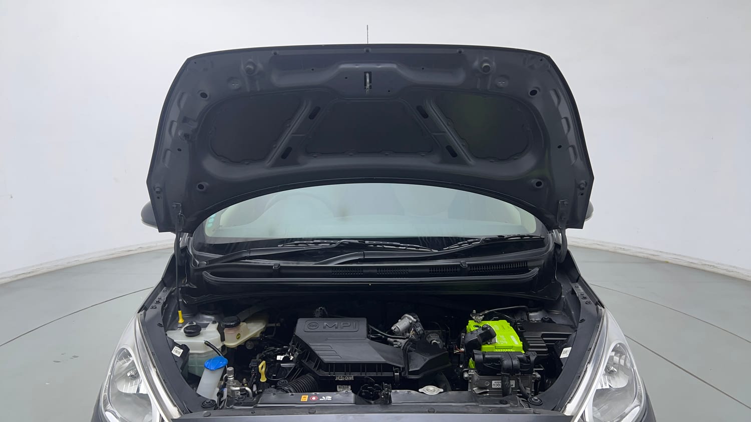 Used 2021 Hyundai Santro Sportz AMT Petrol Automatic engine ENGINE & BONNET OPEN FRONT VIEW