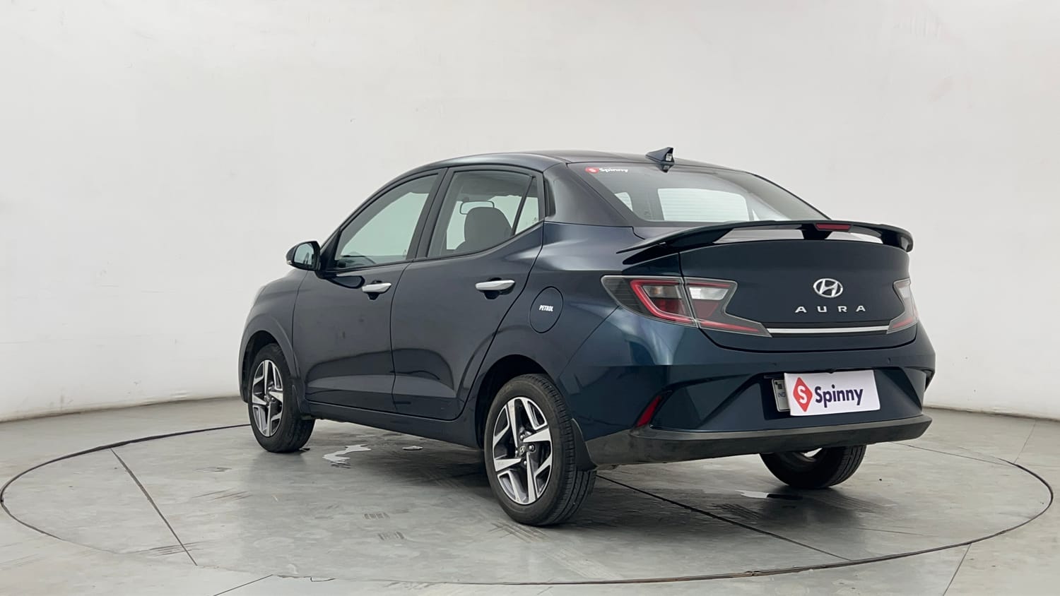 Used 2022 Hyundai Aura SX 1.2 Petrol Petrol Manual exterior LEFT REAR CORNER VIEW