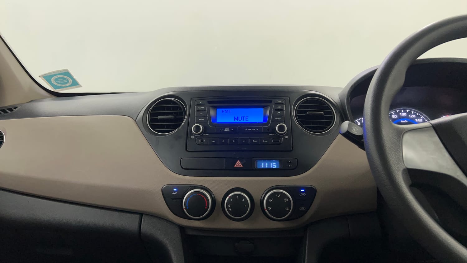 Used 2014 Hyundai Grand i10 Magna 1.2 Kappa VTVT Petrol Manual interior MUSIC SYSTEM & AC CONTROL VIEW