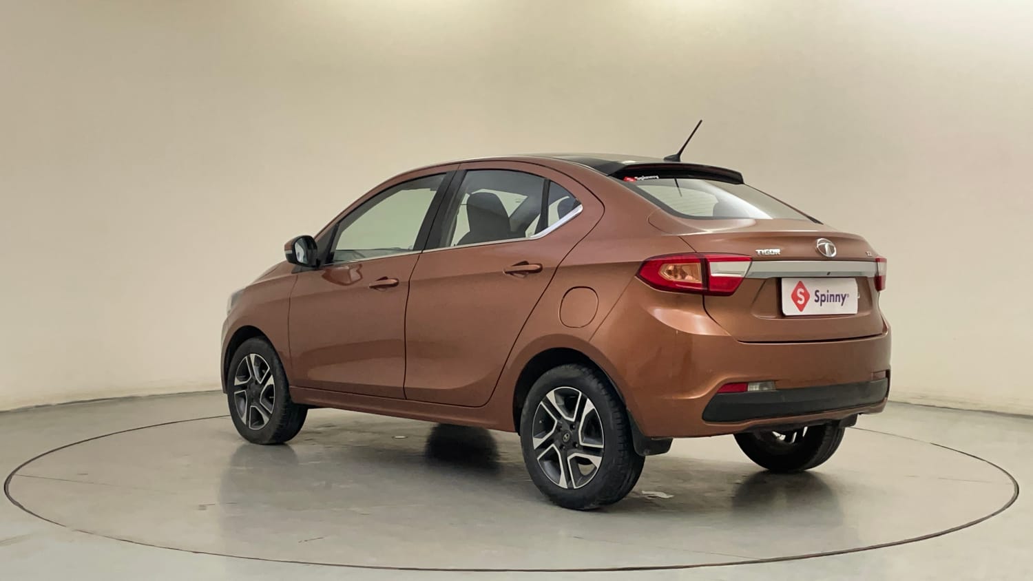 Used 2017 Tata Tigor Revotron XZ (O) Petrol Manual exterior LEFT REAR CORNER VIEW