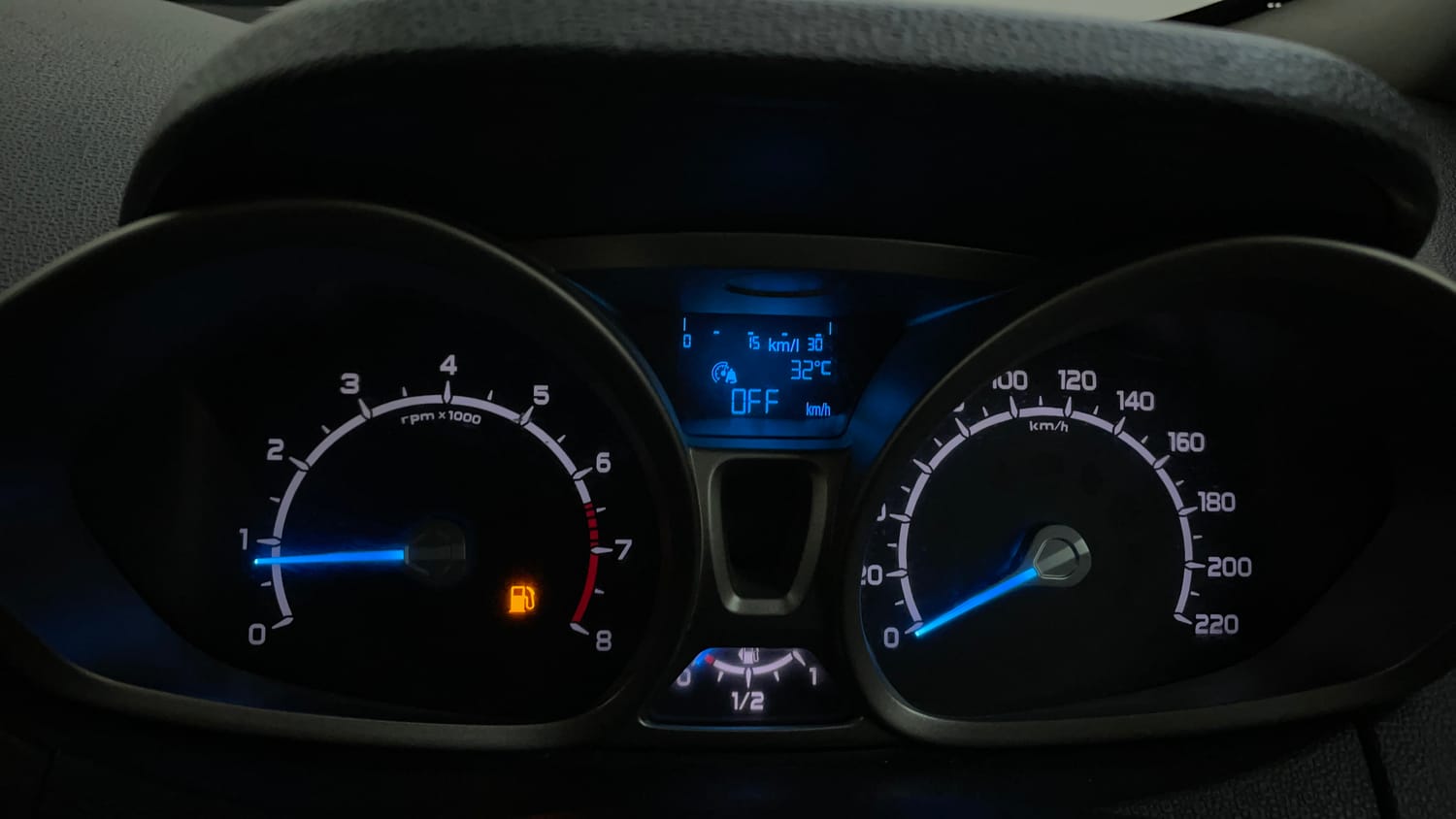 Used 2013 Ford EcoSport Titanium 1.5 Ti-VCT Petrol Manual interior CLUSTERMETER VIEW